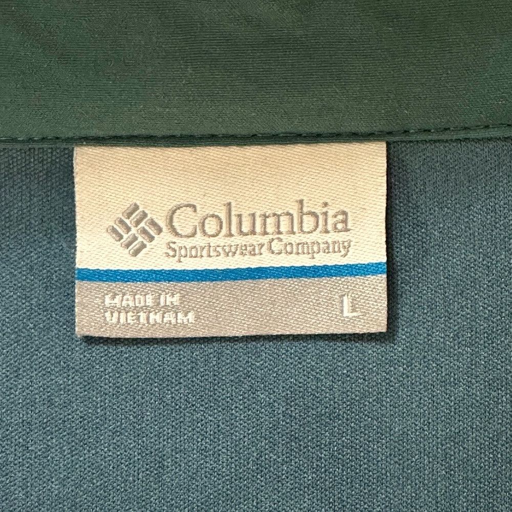 Columbia Sportswear Company Turquoise Blue Fluffy Zip Front Jacket, Size L - Picture 6 of 7